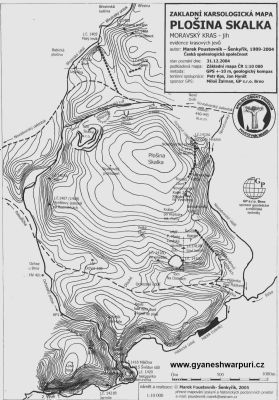 Plošina Skalka, karsologická mapa