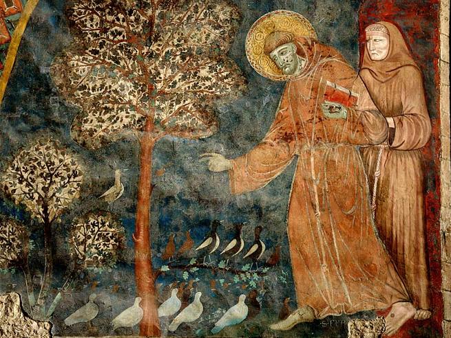 Sv. František z Assisis, kázání ptákùm.